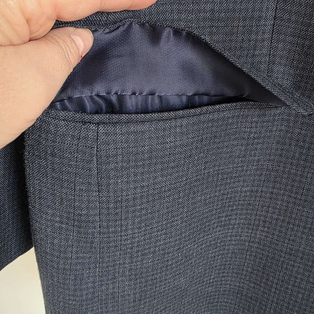 Michael Kors Deep Navy Textured Two-Button Sport Coat 42L NEW - Picture 5 of 16